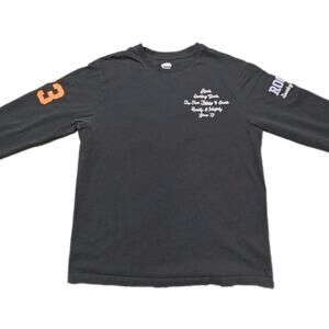 Roots 1973 Sporting Goods Long Sleeve Tee Shirt XS Black Organic Cotton